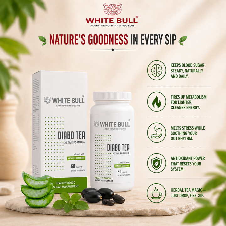 Diabo Tea (60 Tablets) | Extract Blend for Diabetes Care | Supports Blood Sugar Balance & Metabolism | Vegan & Gluten-Free