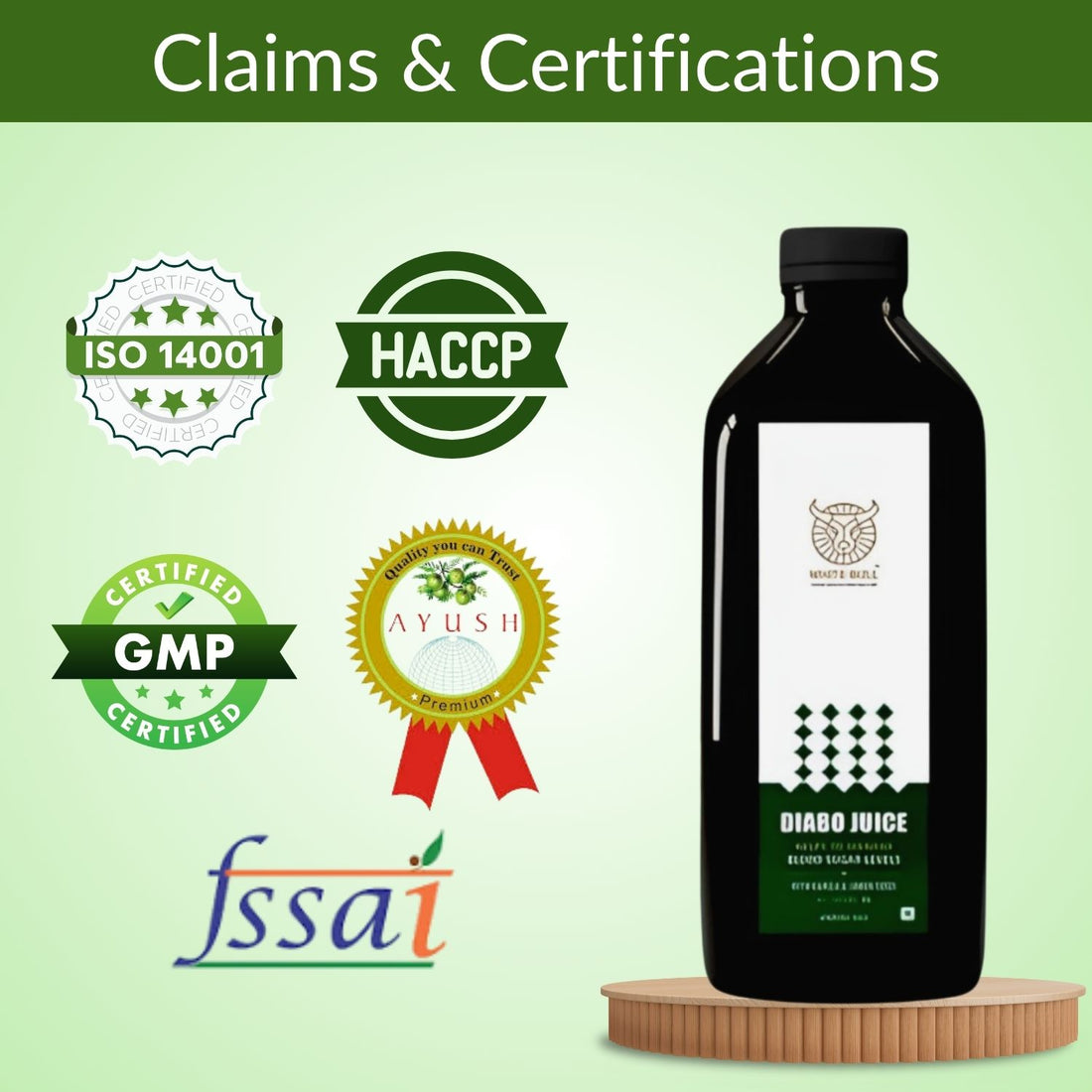 Diabo Juice – Natural Herbal Blend for Diabetes Care | With Neem, Karela, Jamun, Aloe Vera, Vijaysar, Gurmar, Methi & More | Supports Blood Sugar Balance & Metabolism | 100% Natural | 1L Bottle