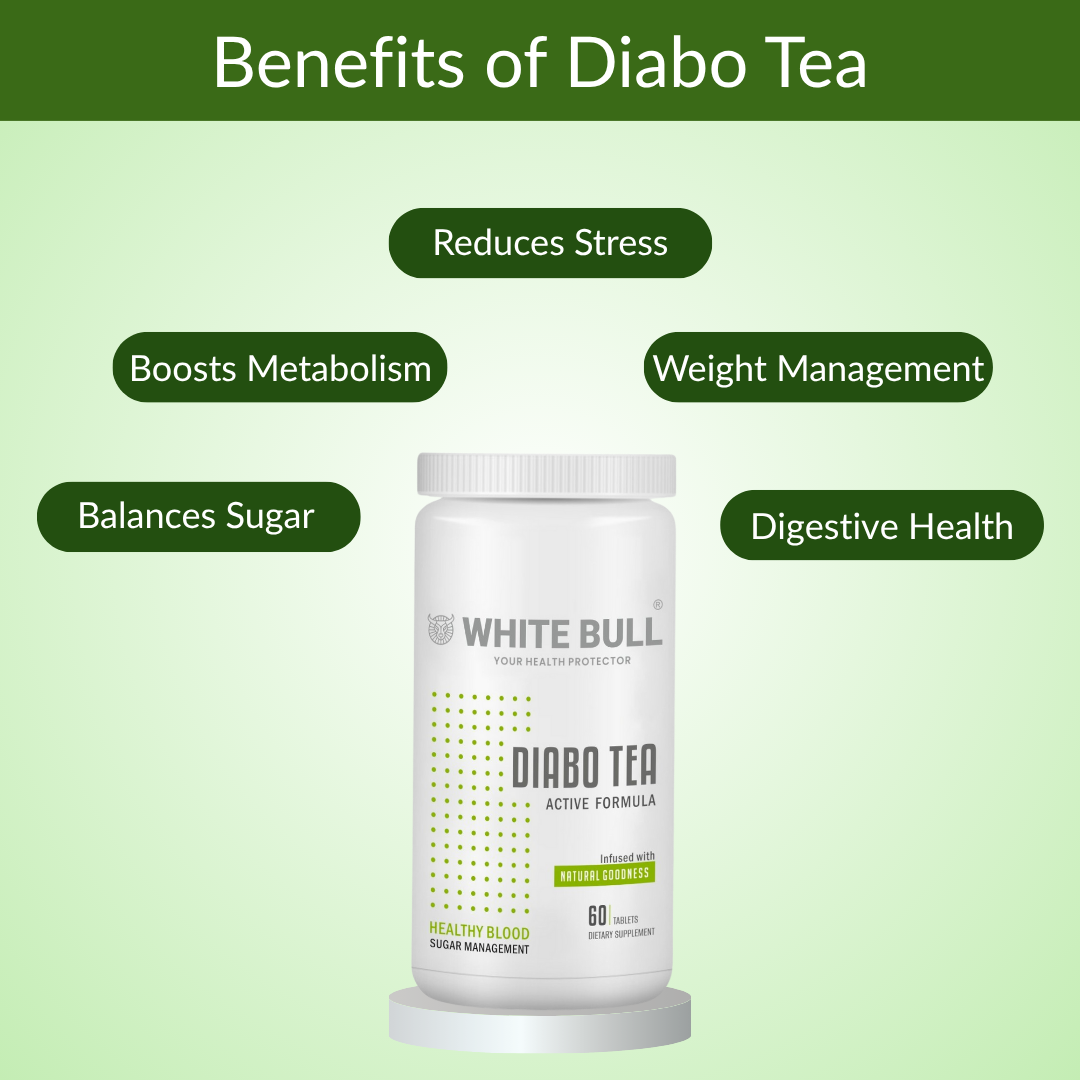 Diabo Tea (60 Tablets) | Extract Blend for Diabetes Care | Supports Blood Sugar Balance & Metabolism | Vegan & Gluten-Free