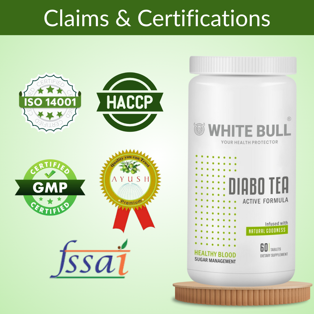 Diabo Tea (60 Tablets) | Extract Blend for Diabetes Care | Supports Blood Sugar Balance & Metabolism | Vegan & Gluten-Free