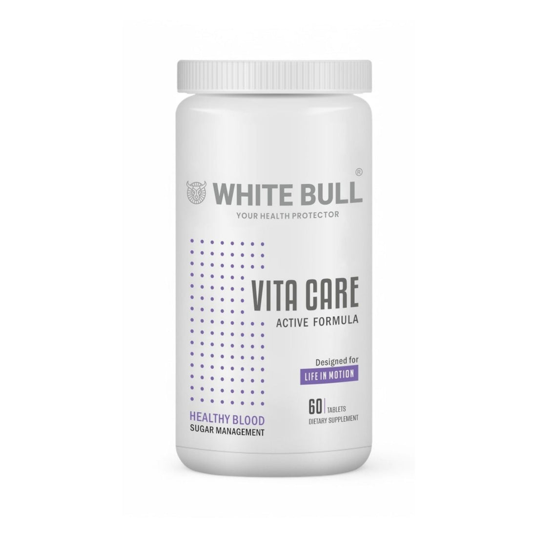 WHITE BULL Vita Care – Multivitamin for Diabetes Support | Enhances Insulin Production & Healthy Metabolism | With Essential Vitamins, Minerals & Antioxidants | 60 Tablets | Pack Of 1