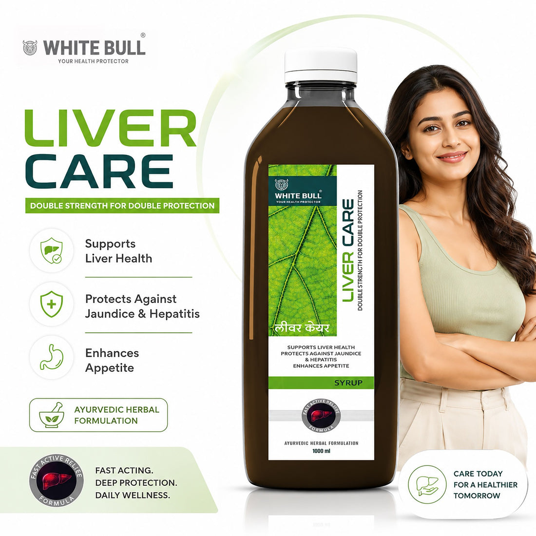 Liver Care | Infused with Amla, Bhingraj Giloy | Protects from Fatty Liver & Promotes Healthy Digestion & Gut Health | 1 Lit
