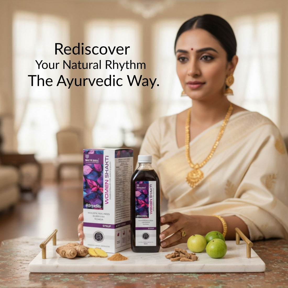 Women Shakti Juice | Supports Female Health, Natural Rhythm & Vitality | Supports and helps with PMS and PCOS Symptoms | 1 Lit