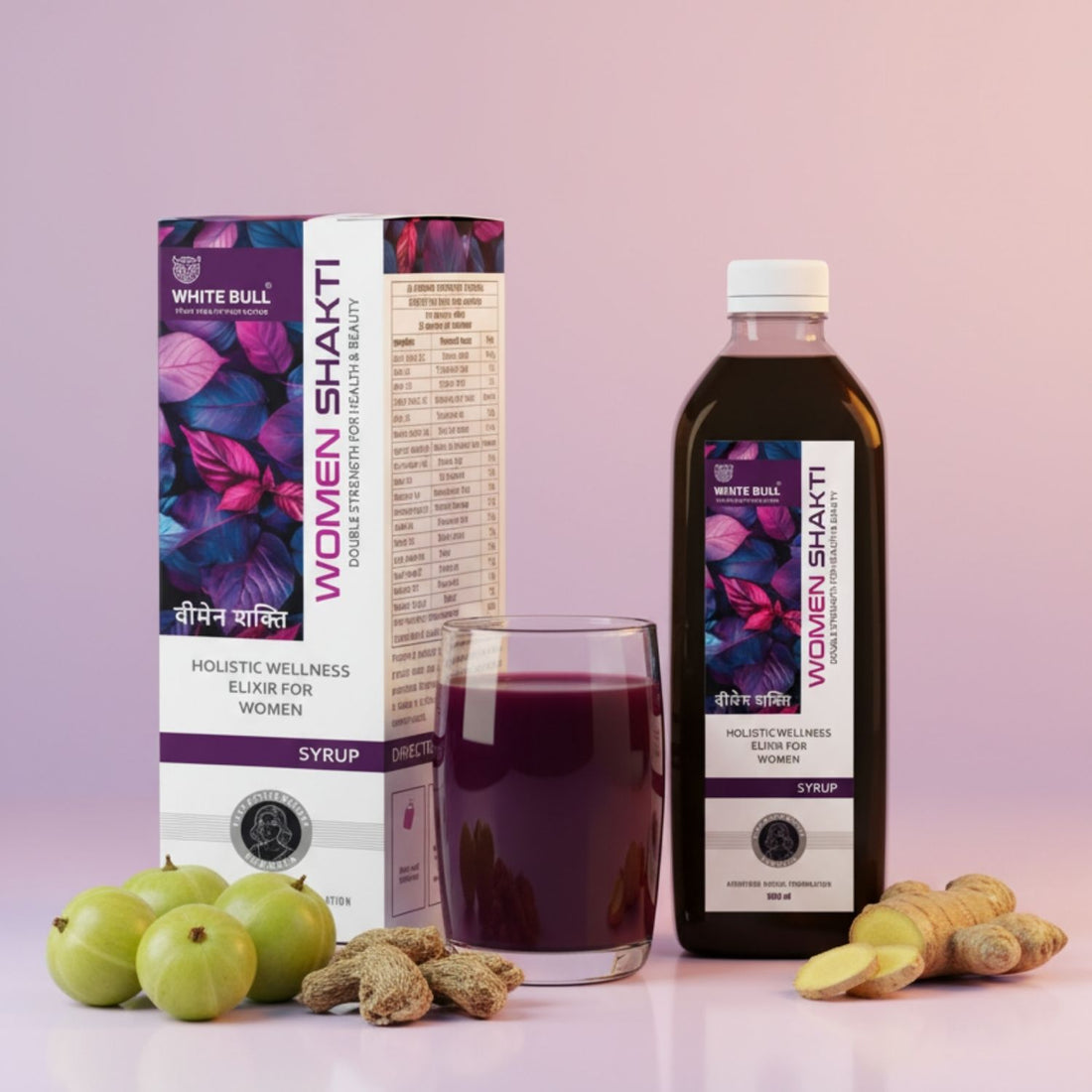 Women Shakti Juice | Supports Female Health, Natural Rhythm & Vitality | Supports and helps with PMS and PCOS Symptoms | 1 Lit