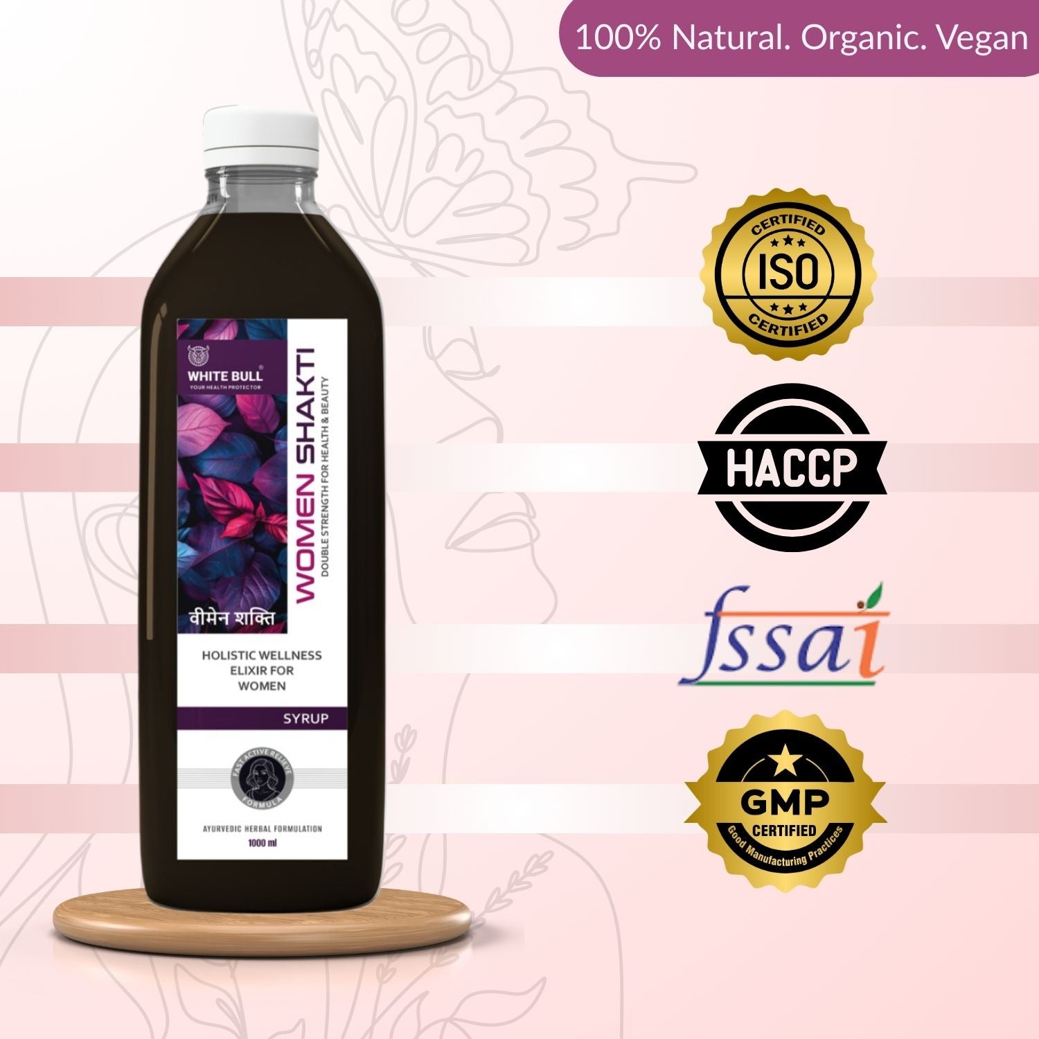 Women Shakti Juice | Supports Female Health, Natural Rhythm & Vitality | Supports and helps with PMS and PCOS Symptoms | 1 Lit