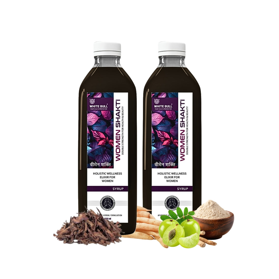 Women Shakti Juice (Pack of 2) | Supports Female Health, Natural Rhythm & Vitality | Supports and helps with PMS and PCOS Symptoms | 1 Lit